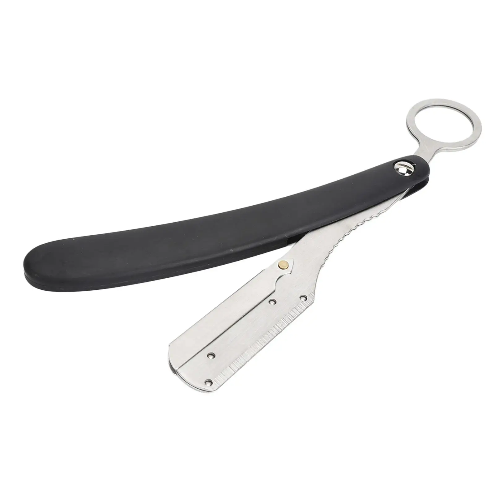 

Stainless Steel Beard Trimmer Holder - Manual Blade with Ergonomic Design, Portable and Folding - Ideal for salon Use