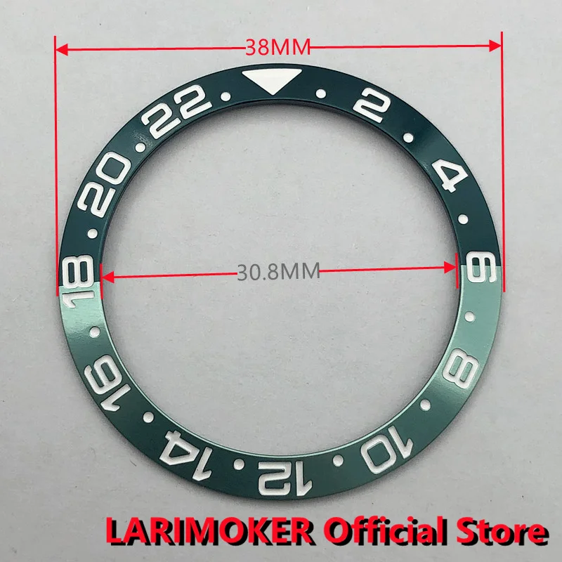 LARIMOKER 38mm Ceramic Watch bezel fit 40mm GMT Mens Watch Suitable for 40mm Watch Case A variety of color