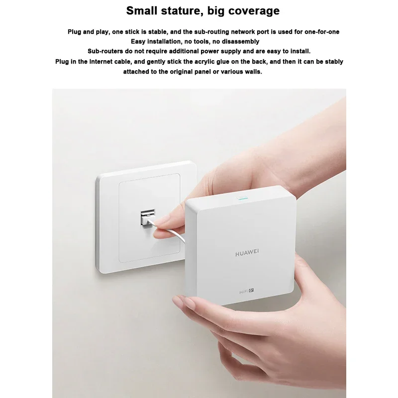 Huawei Q6 Mesh WiFi Router amplificador de red de cobertura completa de doble banda Wi-Fi 6 + 3000Mbps repetidor de señal versión de Cable de red