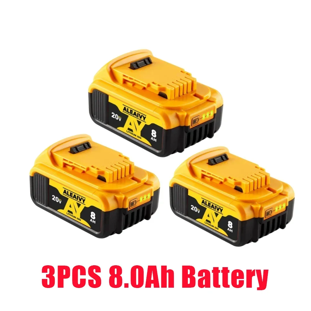 

DCB200 20V Battery Compatible with dewalt power Tools 18V 6Ah rechargeable electric tool Lithium batteries 20V 18Volt 18v 8.0Ah