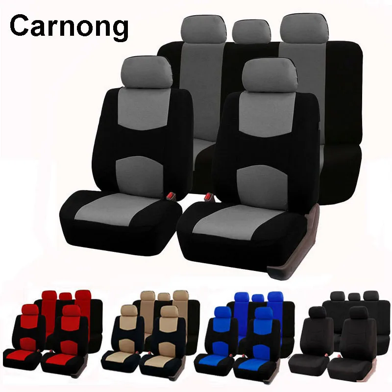 

Carnong Car Seat Covers Universal Vechile Trunck Front Set Protection Against Spill Stain Fading Light Weight Easy Installation