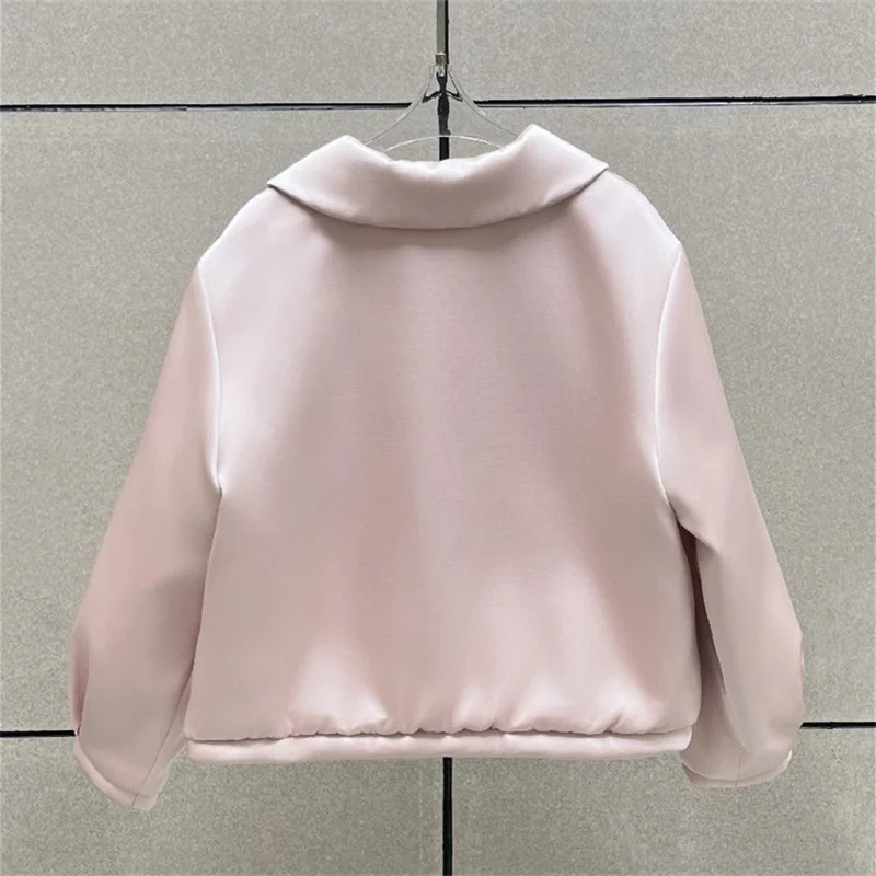 women's winter jacket 2026 new double breasted slim fit women's coat Short collar cotton jacket Casual Padded jacket y2k parka