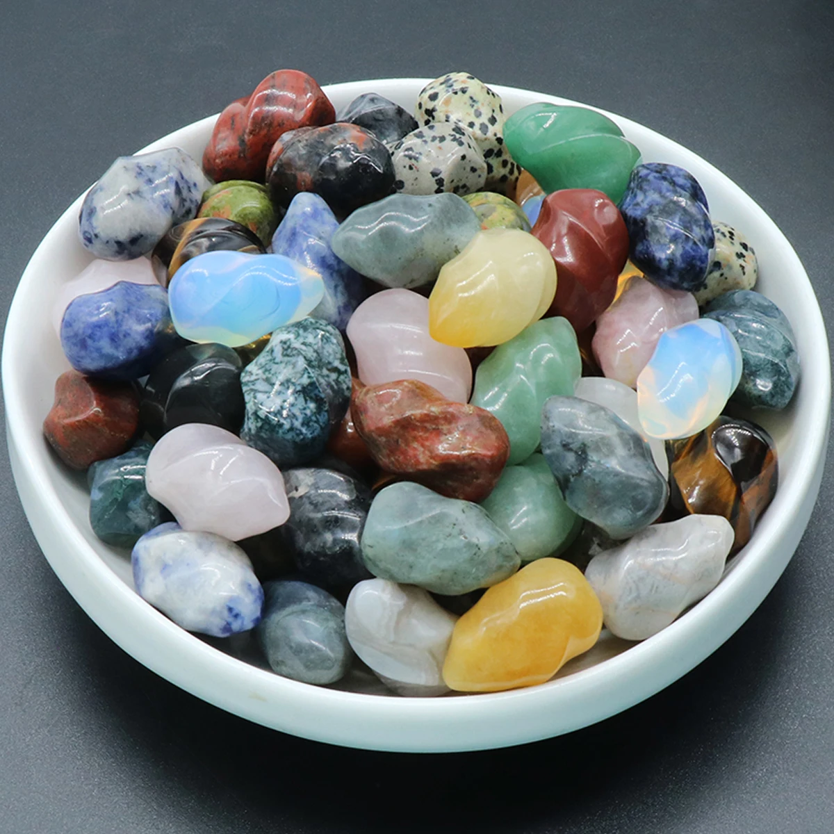 

5pc Random Natural Stone Agate Crystals Torch Shape Statue Home Decor Meditation Healing Energy Jewelry Crafts Room Ornament