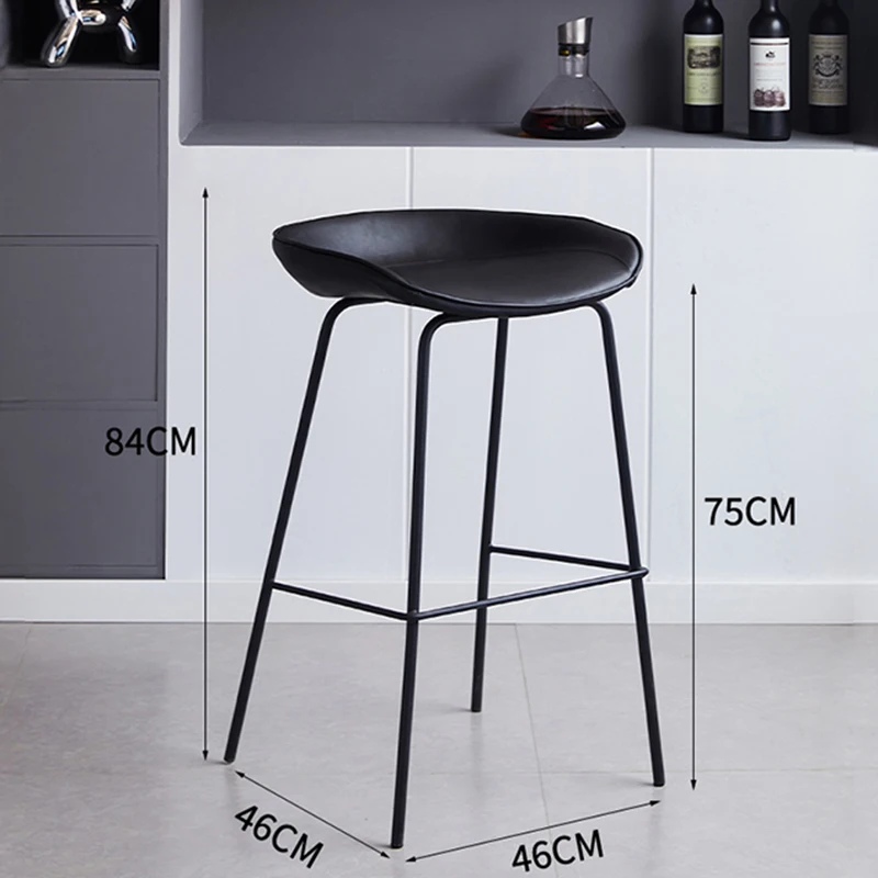 Modern Outdoor Bar Stools Minimalist Kitchen Metal Reception Chair Throne Relaxing Ergonomic Taburete Alto Trendy Furniture