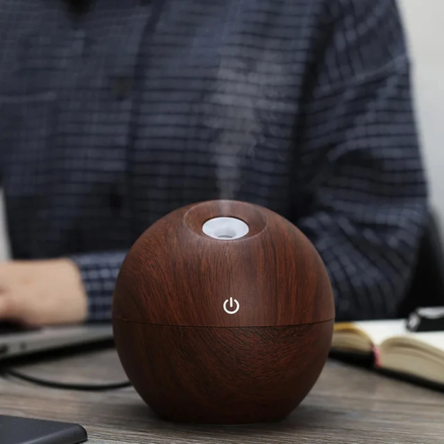 

130ml Air Humidifier Portable Mini USB Diffuser with Cool Bedroom Car Plants Purifier Humificador