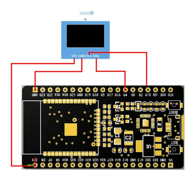 Scheda di sviluppo modulo Y43A-ESP32F Scheda di sviluppo Bluetooth WiFi wireless driver CH340 con schermo a colori da 1,3 pollici