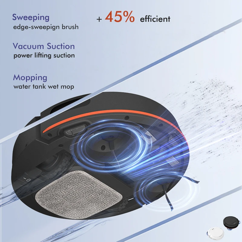 Z9 Robot Vacuum Cleaner,4000Pa Power 3 in 1 Clean Robot App Virtual Wall, Auto-Charging Smart Home Mop, Floor Washing Appliance