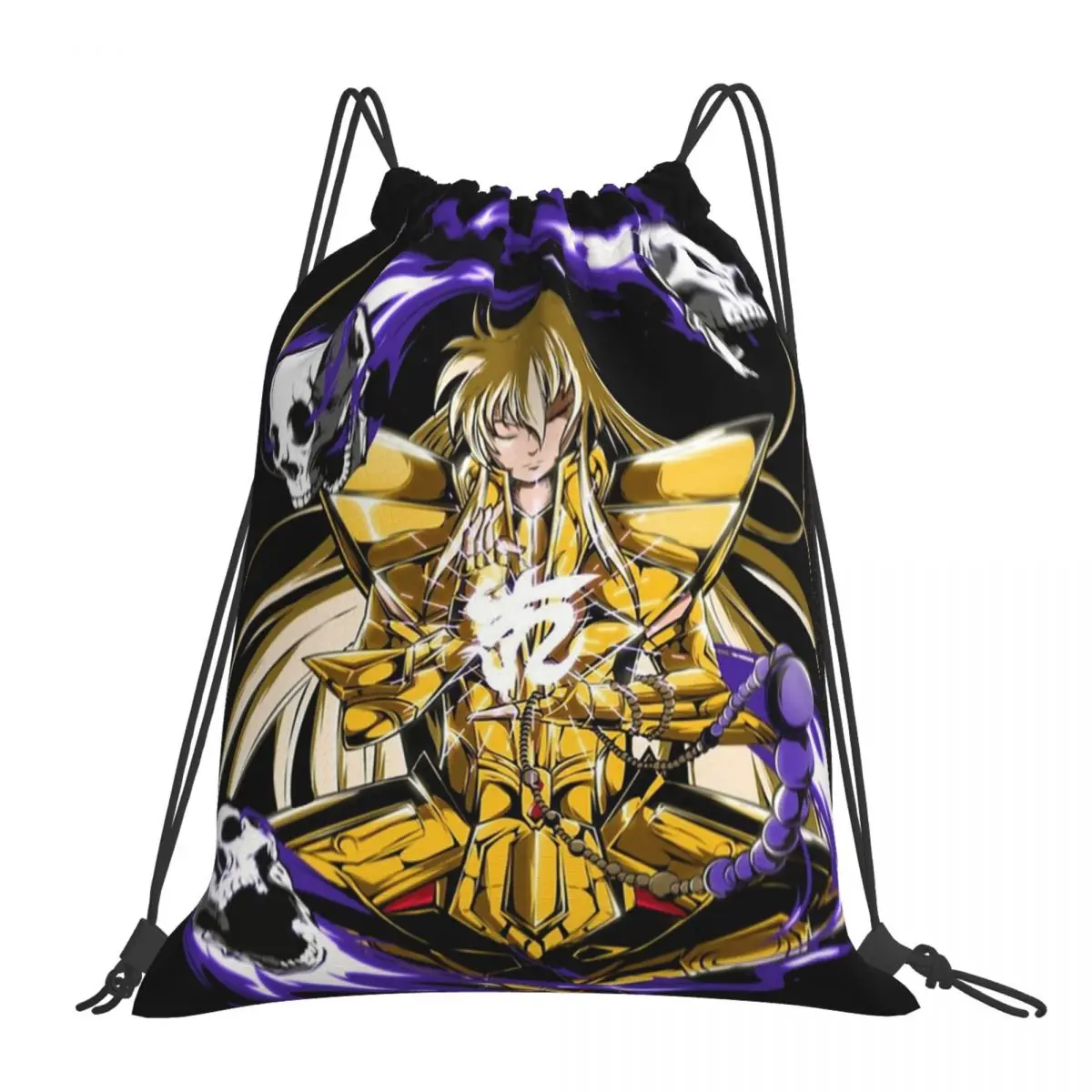 

Knights Of The Zodiac Saint Seiya Backpacks Drawstring Bags Drawstring Bundle Pocket Storage Bag Book Bags For Travel School