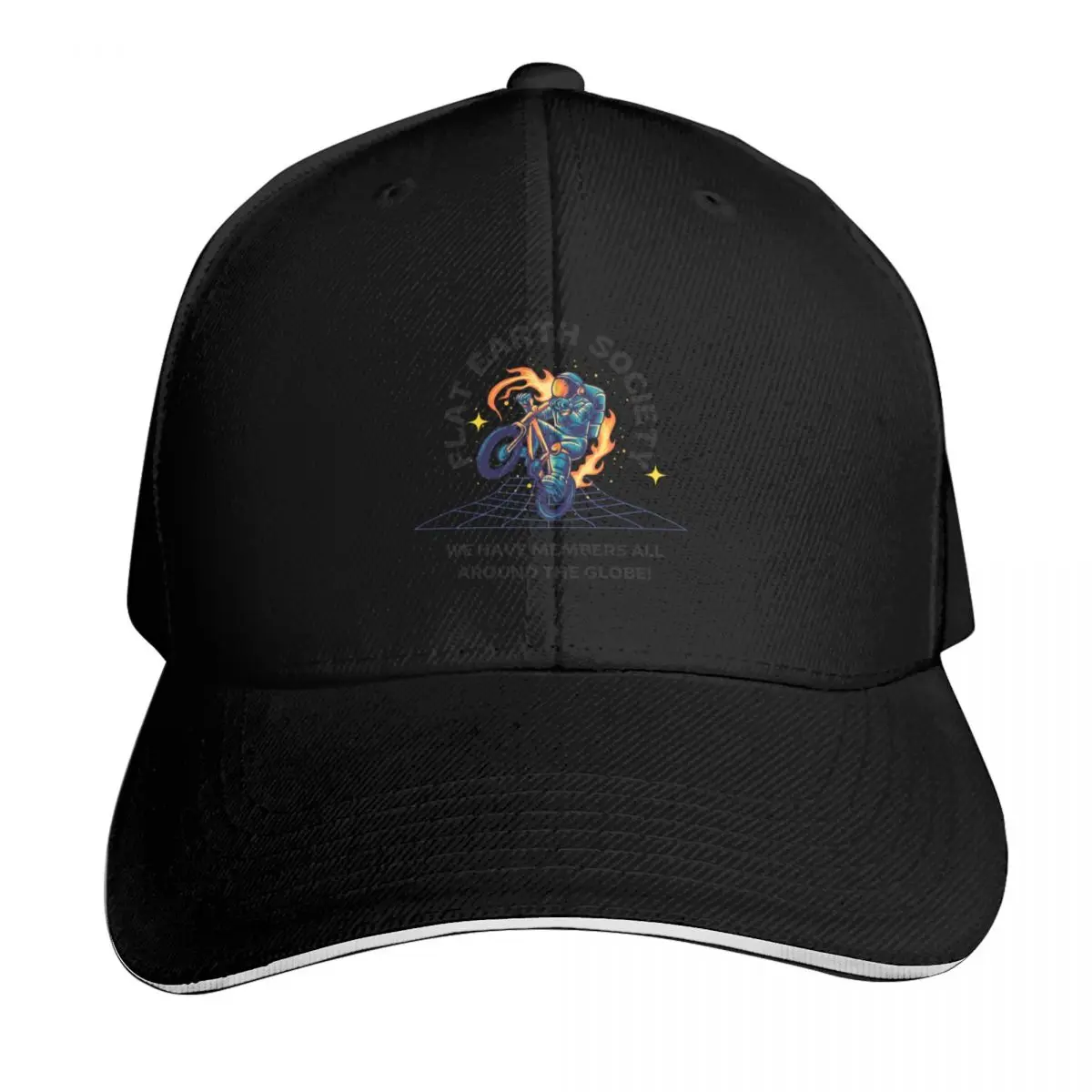 

Flat Earth Society Baseball Cap funny hat luxury caps custom Hat birthday Women Men's