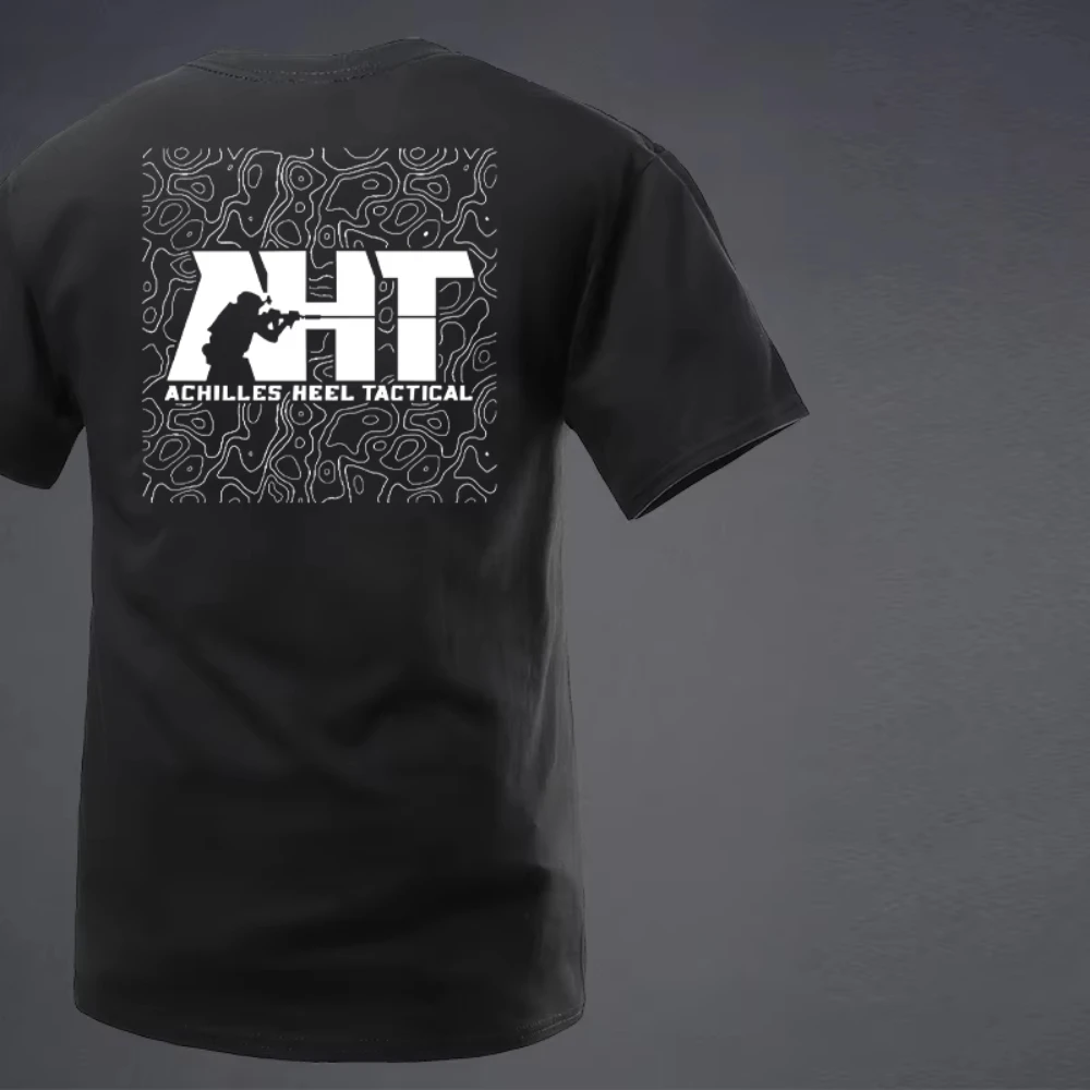 2026Tactical short-sleeved T-shirt with artistic print Cotton fabric casual and loose Suitable for outdoor street and daily wear