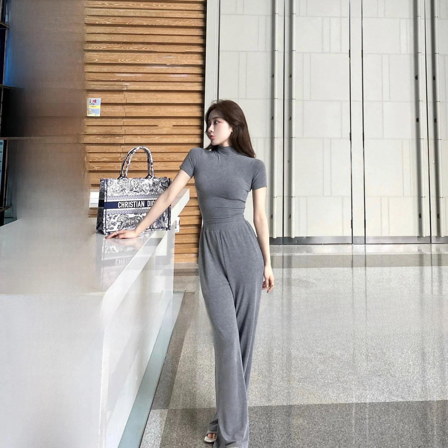 

CCZEE Wed Tennis Look 2023 Spring Casual High Ne Slim Fit Set Women's Faion Set Cotton Blend Spring Summer Collection