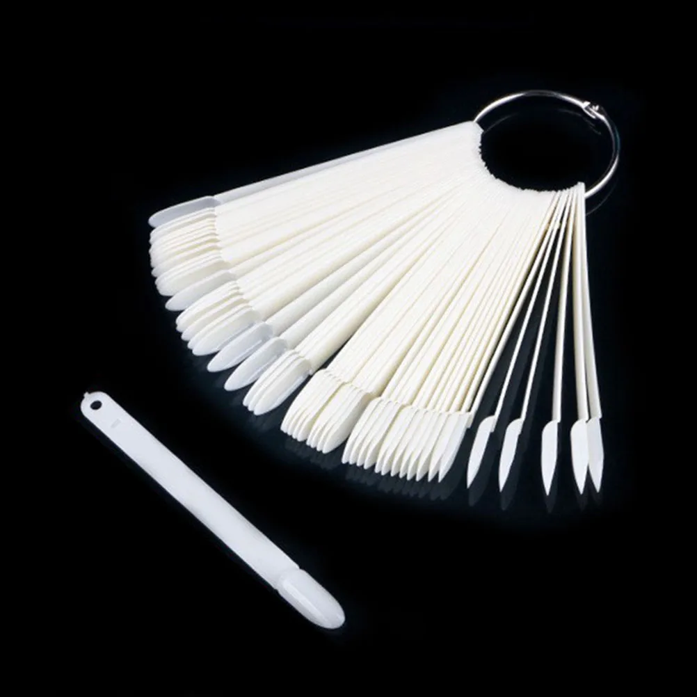

50Pcs Nail Art Display Tips Practice Sticks Nail Color Samples Manicure Supplies Accessories
