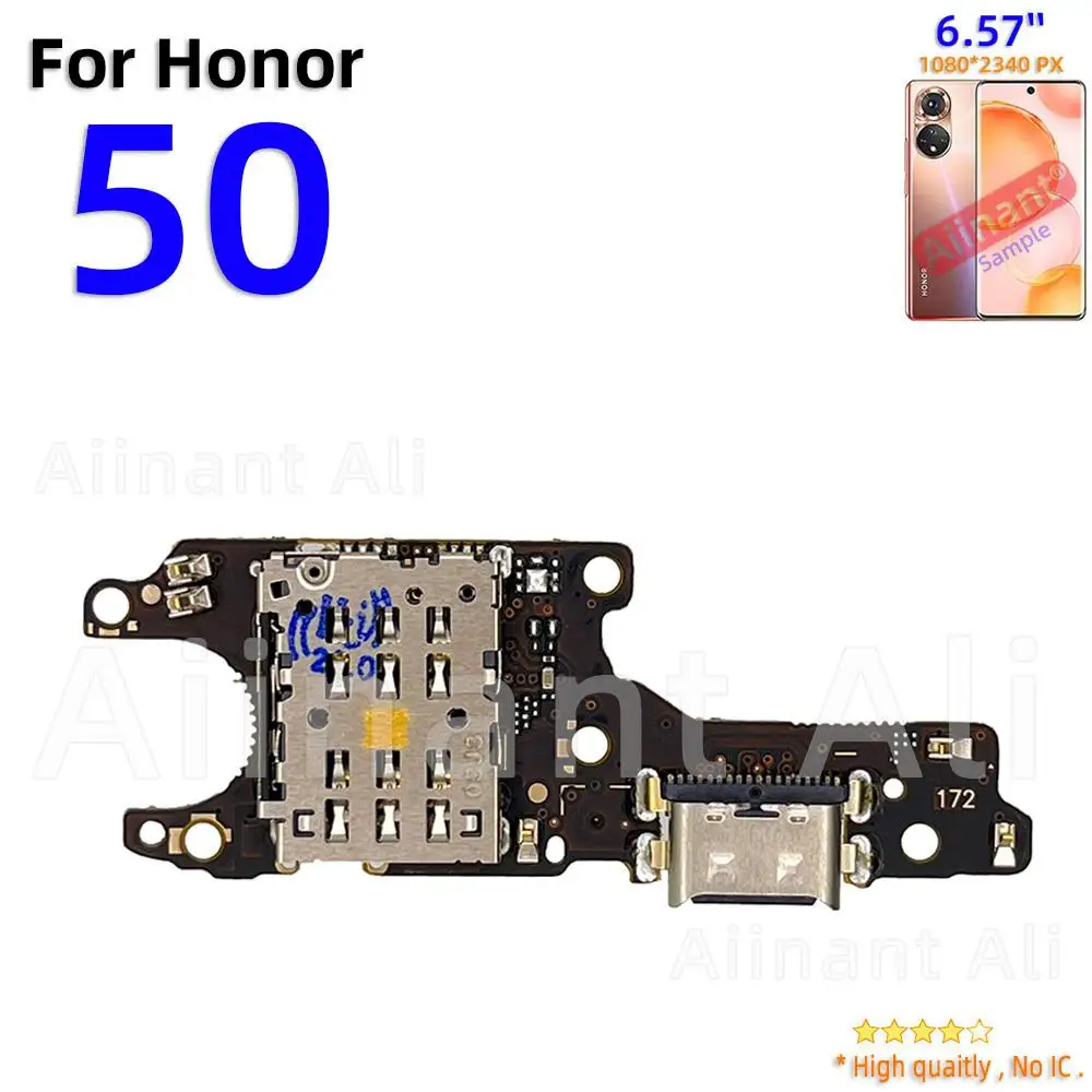 Aiinant Dock USB Charger Mic Board Connector Charging Port Flex Cable For Huawei Honor View 30 50 60 Lite Pro SE 30s Spare Parts