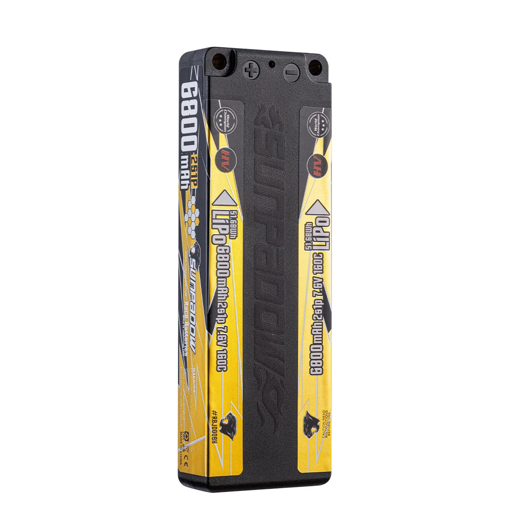 Image of Sunpadow Champion 6800mAh 9600mAh 7,6V 2S Lipo-Akku 160C Hardcase mit 5mm Bullet-Stecker für RC-Fahrzeuge Auto Truck 1/10 Buggy Racing