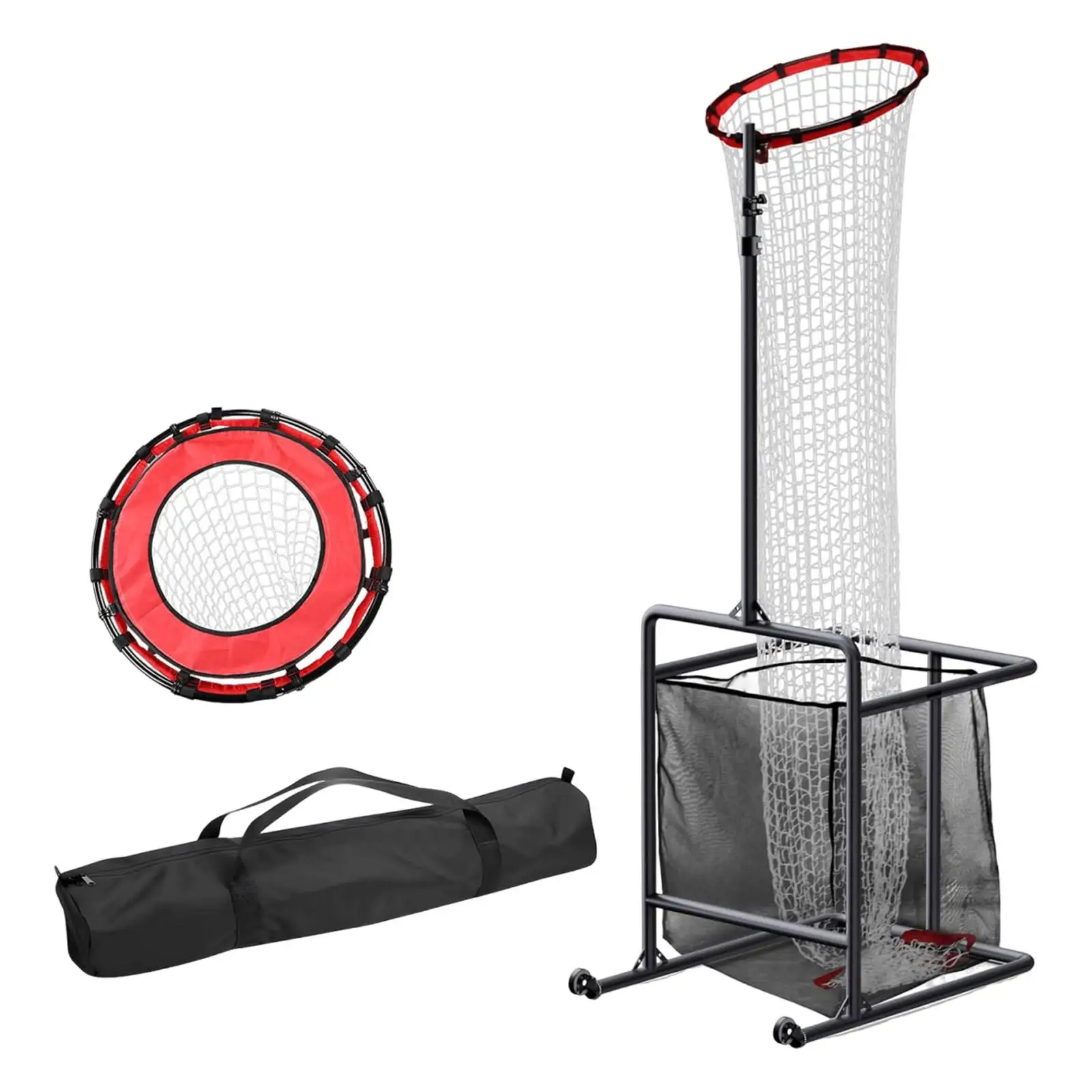 Portable Volleyball Practice Net with Ball Bag Height Angle Adjustable Setting Target for Indoor Outdoor Volleyball Training
