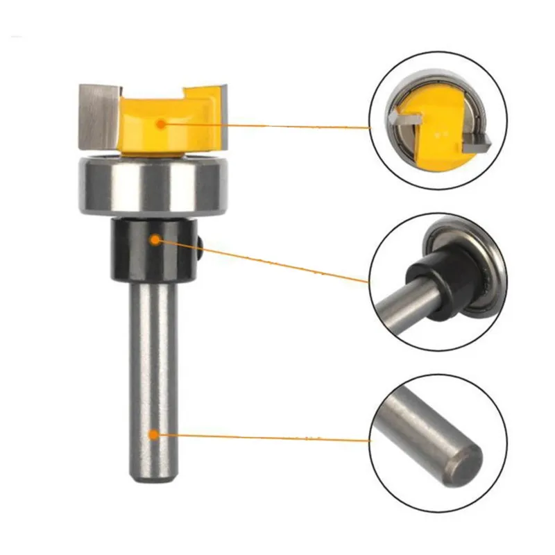 6 مللي متر 6.35 مللي متر 8 مللي متر عرقوب النجارة الوجه مطحنة قطر 19.05 مللي متر (3/4 بوصة) نمط راوتر بت مع تحمل النجارة طحن cutte