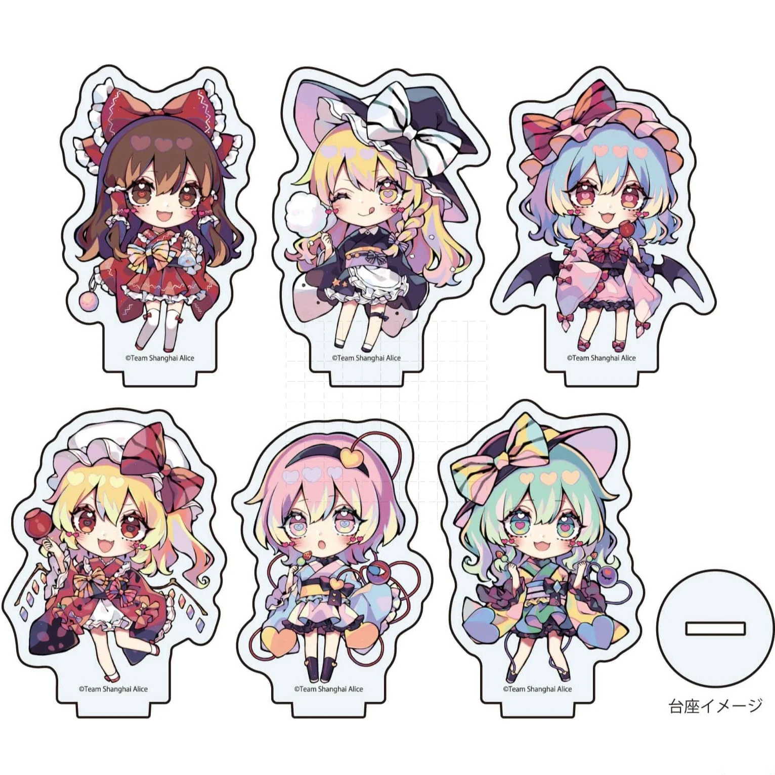

Game Touhou Project Acrylic Stand Doll Anime Hakurei Reimu Kirisame Marisa Youmu Konpaku Mini Figure Model Cosplay Toy for Gift