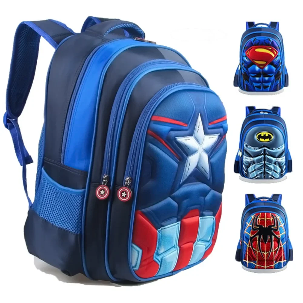 Marvel 3D Pattern School Backpack Multiple Styles Fashion Large Capacity High Quality Durable Lightweight Children Backpacks