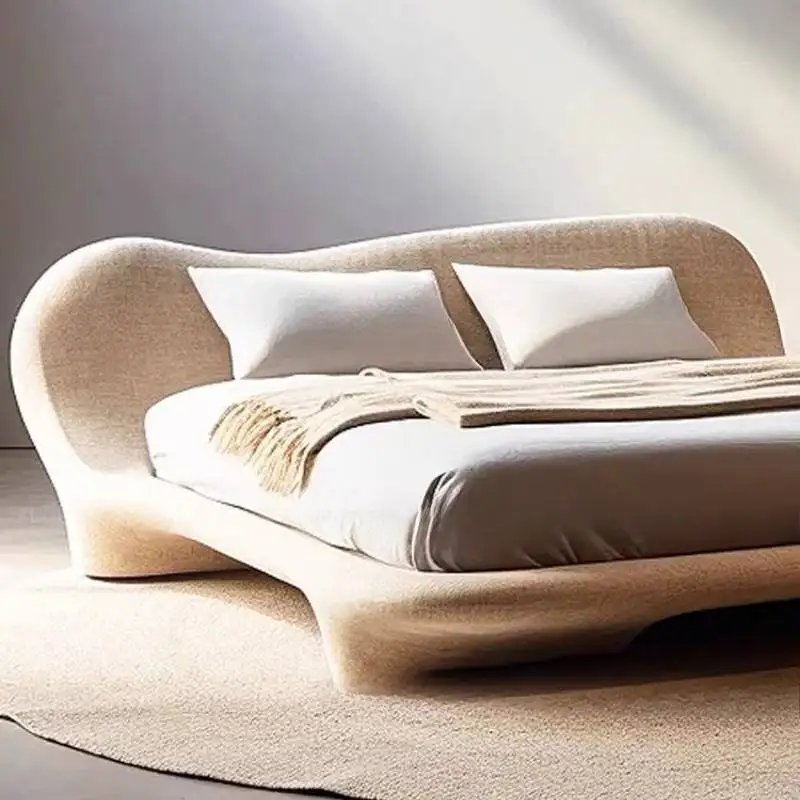 Support Lumbar Decoration Bed Grounded Vintage Wood Solid Double Bed Bedroom Bases Double Household Letto A Castello Furniture