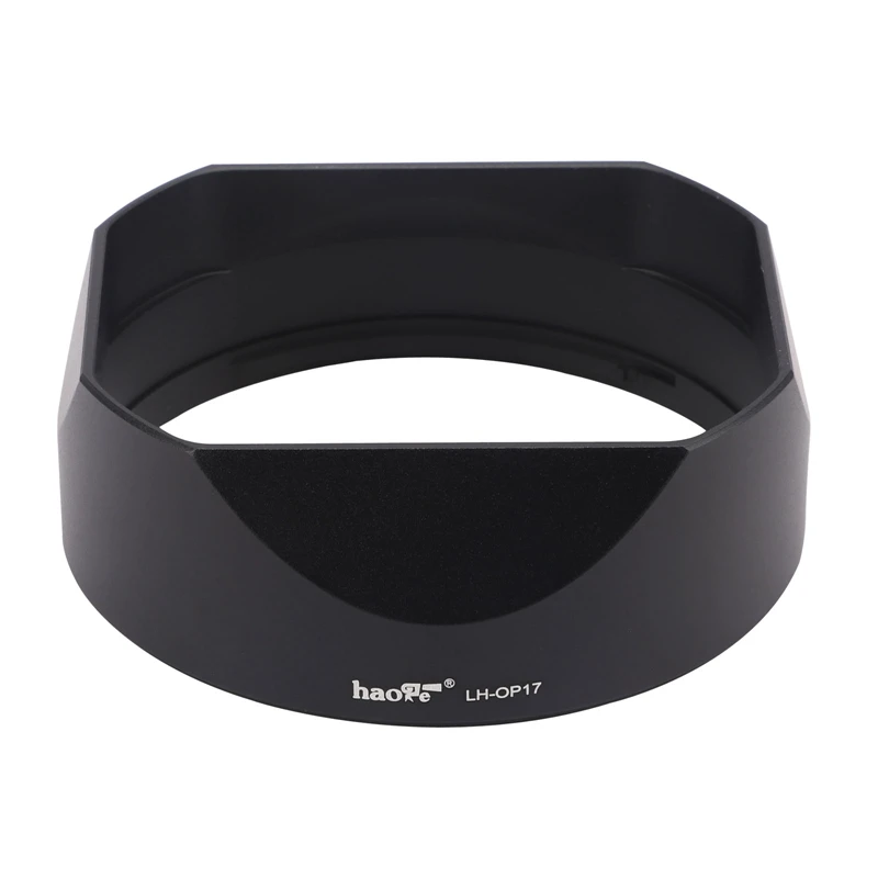 Sombra quadrada da capa da lente do metal de haoge para olympus m. zuiko ed 12-40mm f/2.8 pro lente 12-40mm f2.8