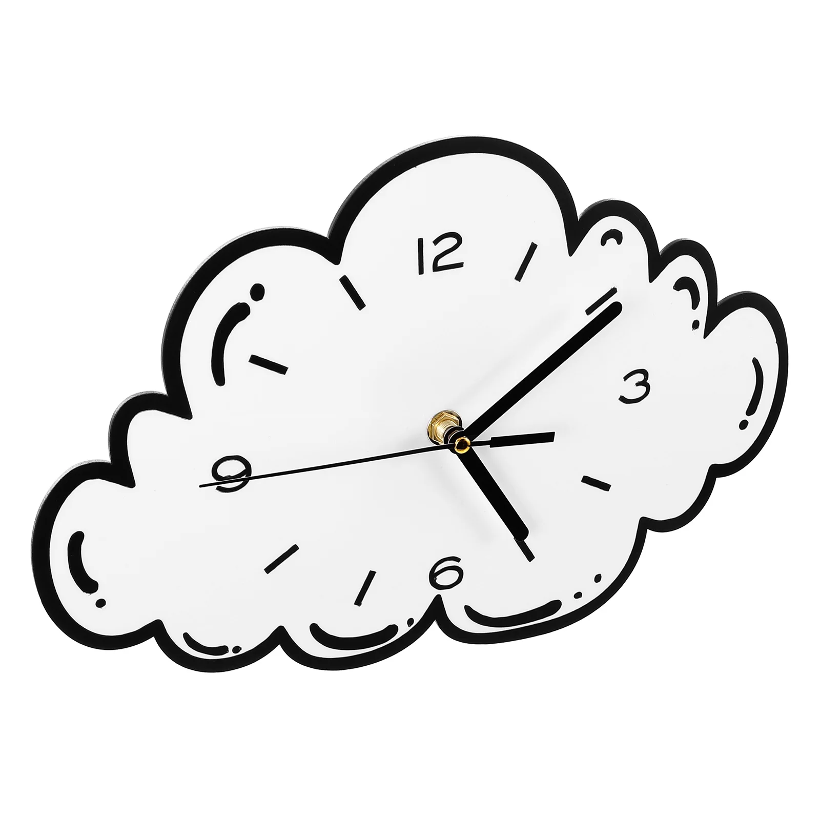

Silent Digital Wall Clock Acrylic Cloud Shape Home Decorations Cute Hanging for Living Room Bedroom Office Store
