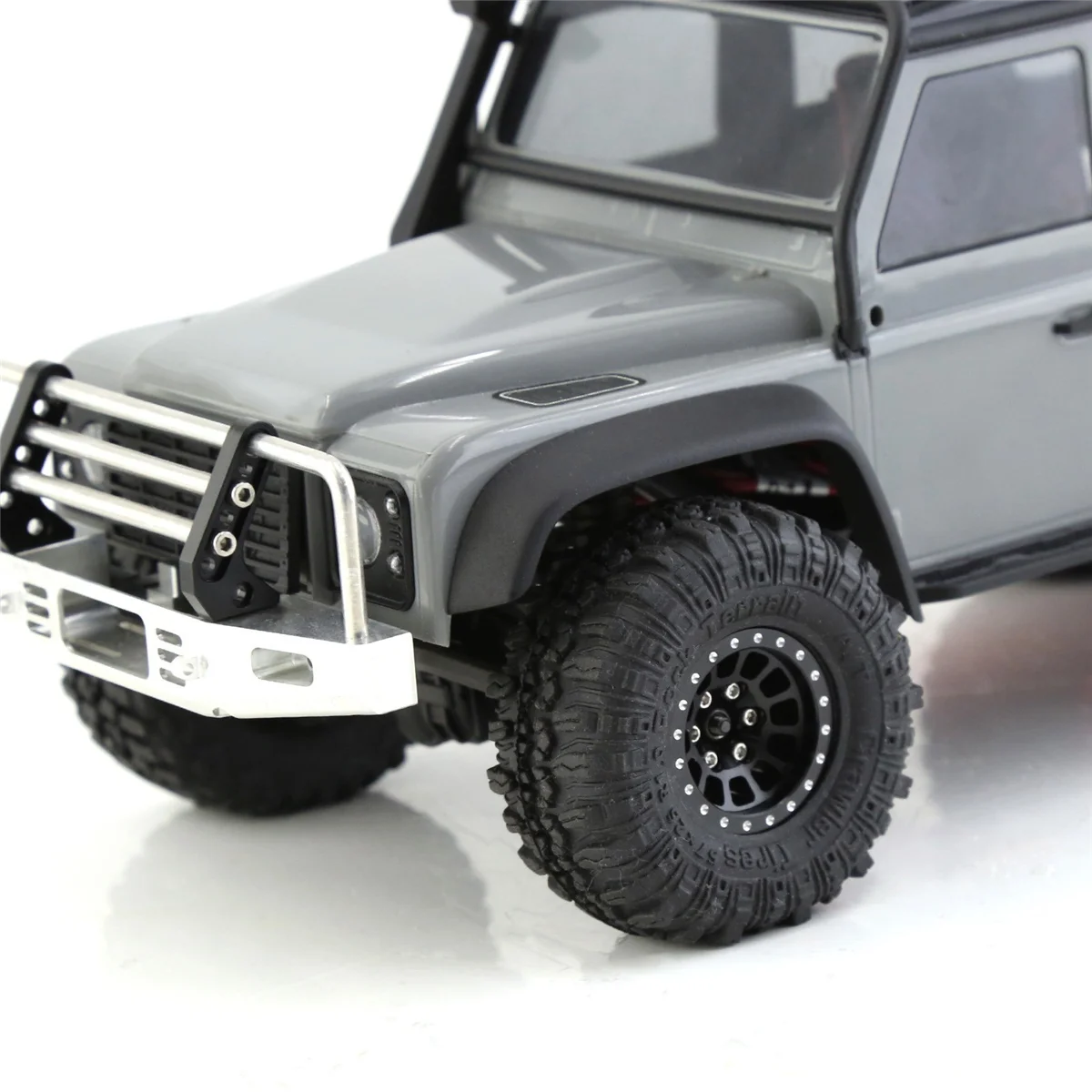 ブラックメタルビードロック,リモートコントロールカーハブ,ホイールリム,trx4m,アキシャルscx24,ax24パーツ,1 ", 18, 1, 24, 1.0", 4個