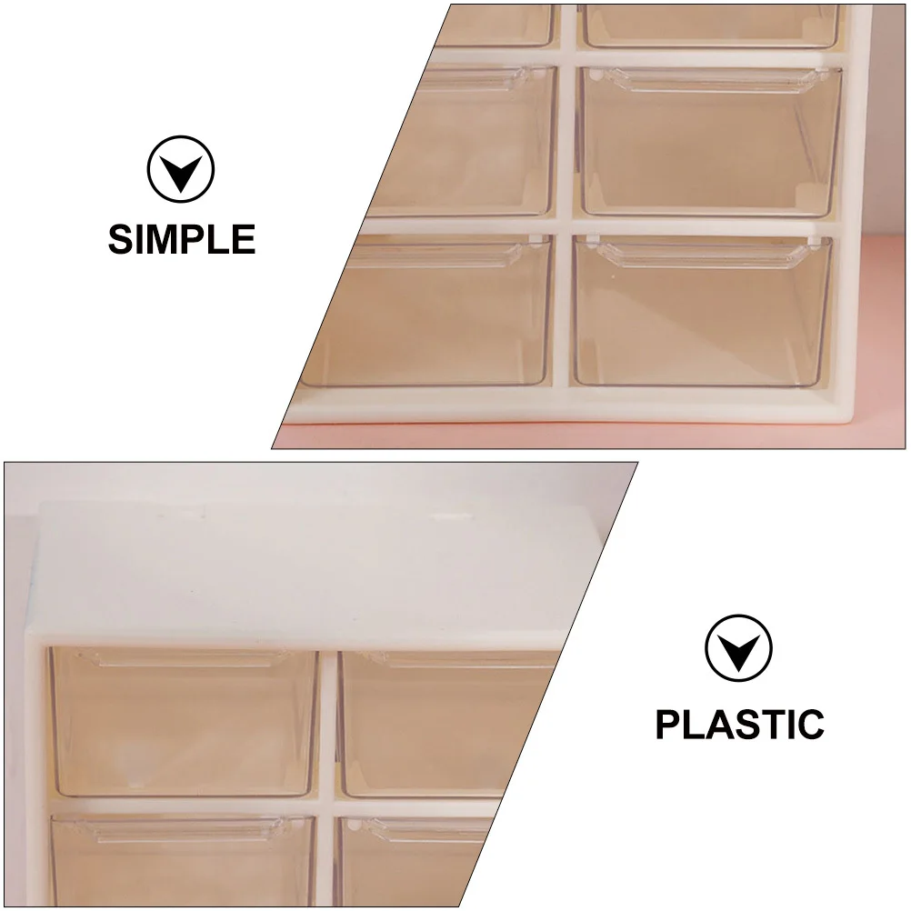 

Desktop Drawer Box White Plastic Multi-Grid Storage Case Large Capacity Stationery Organizer Office Supplies Plastic Desktop Box