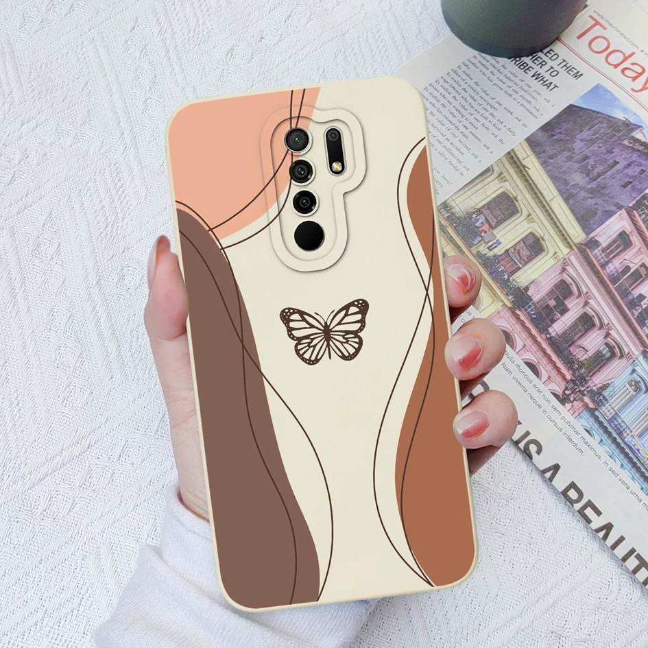 Phone Case For Xiaomi Redmi 9 Prime Cover 9i Shockproof Popular Camera Protection Liquid Silicone Soft Shell For Redmi 9AT Funda