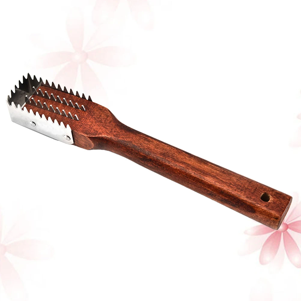 

Planer Ergonomic Scraper Remover Scales Skin Cleaner Wooden Handle Portable Brush Safe