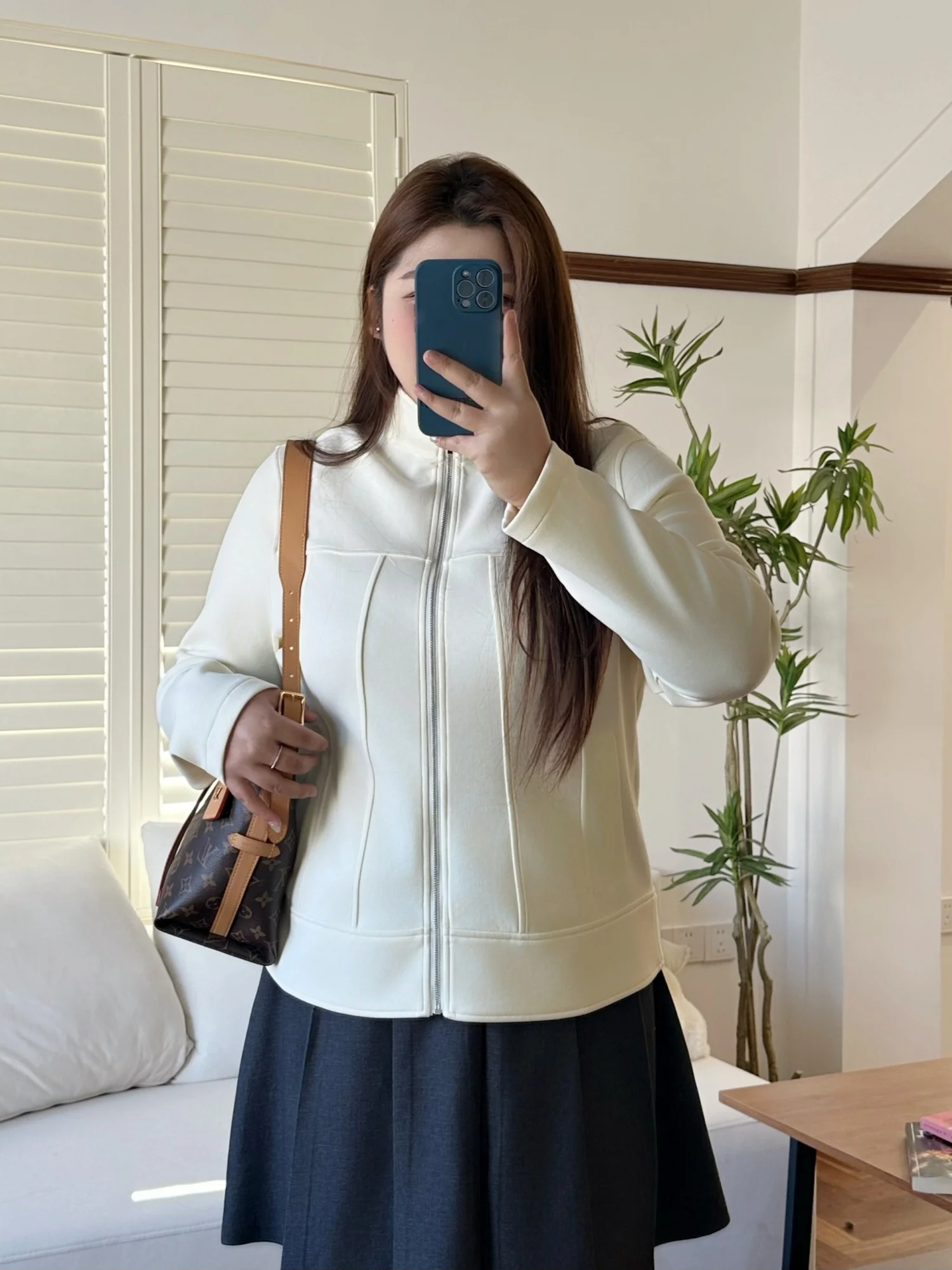 

Loose Fit Simple Style Stand Collar Sweatshirt Short Jacket Spring New Arrival Women's plus Size Casual Comfortable Top