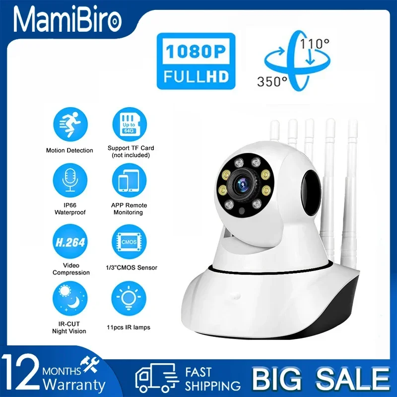 

2MP Security Protection Camera Robo 5 Antenas Ip Wifi 360º 720p Sistema Yoosee ENVIO RAPIDO PARA TODO O BRASIL