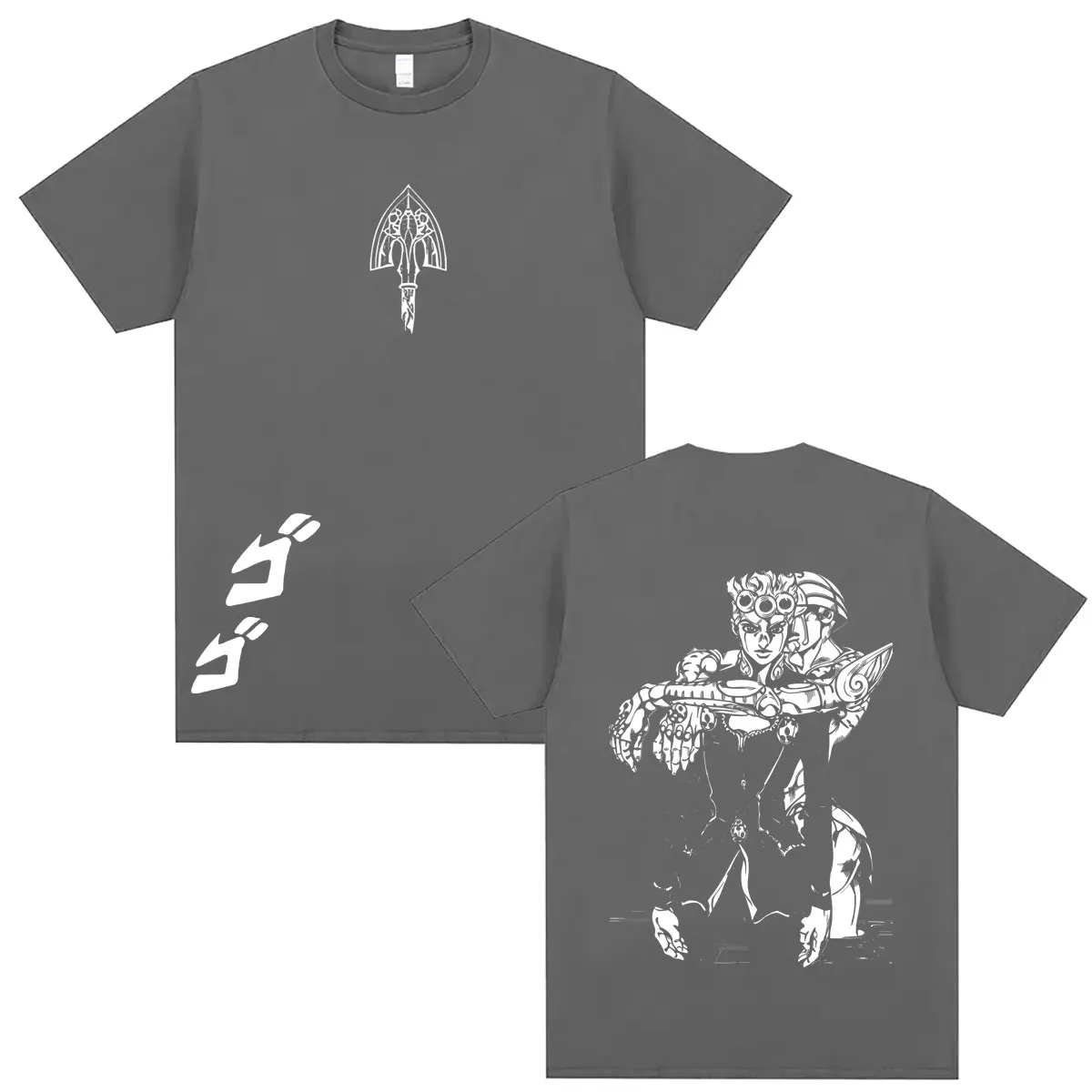Anime Jojo Bizarre Adventure Giorno Giovanna Graphic T-shirt Male Vintage Casual T Shirts Men Women Fashion Oversized Streetwear