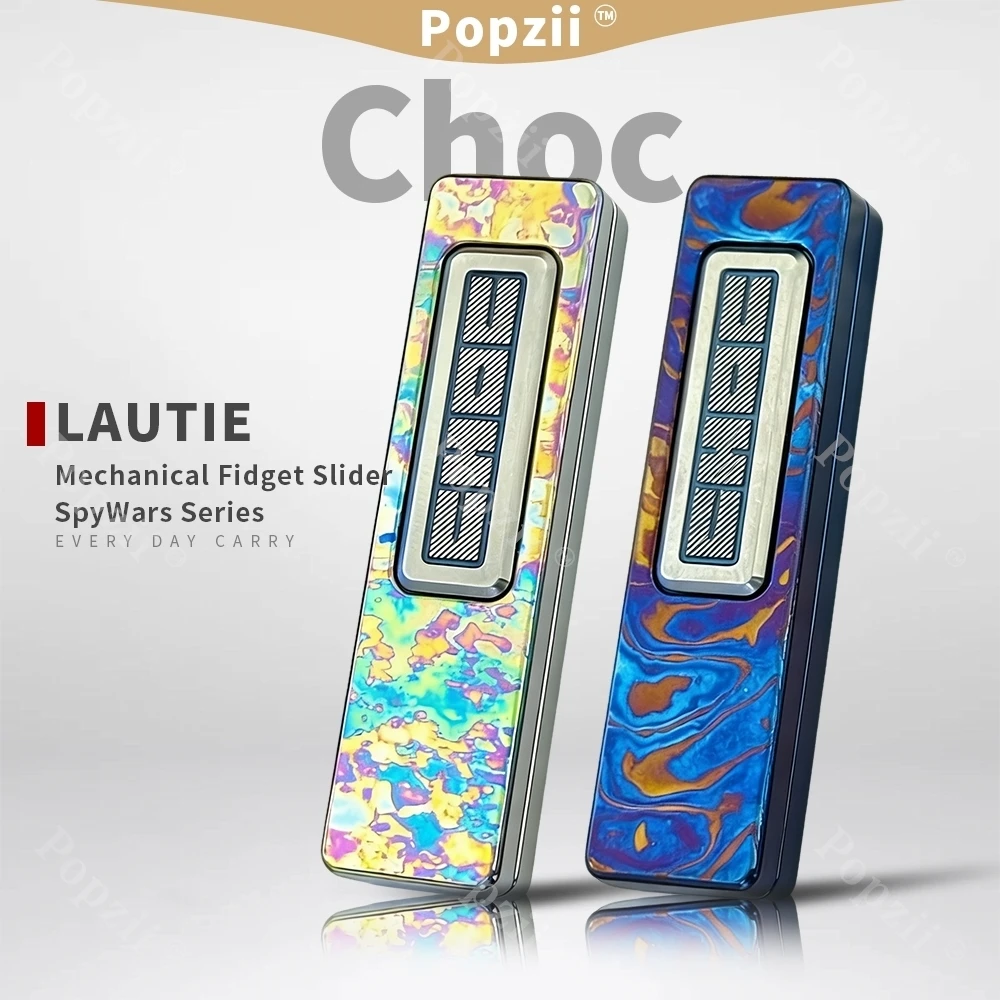 

Металлический механический слайдер LAUTIE Choc EDC Timascus с корпусом из тимаскуса, антистрессовая игрушка для снятия напряжения, кастомизированный фиджет-той
