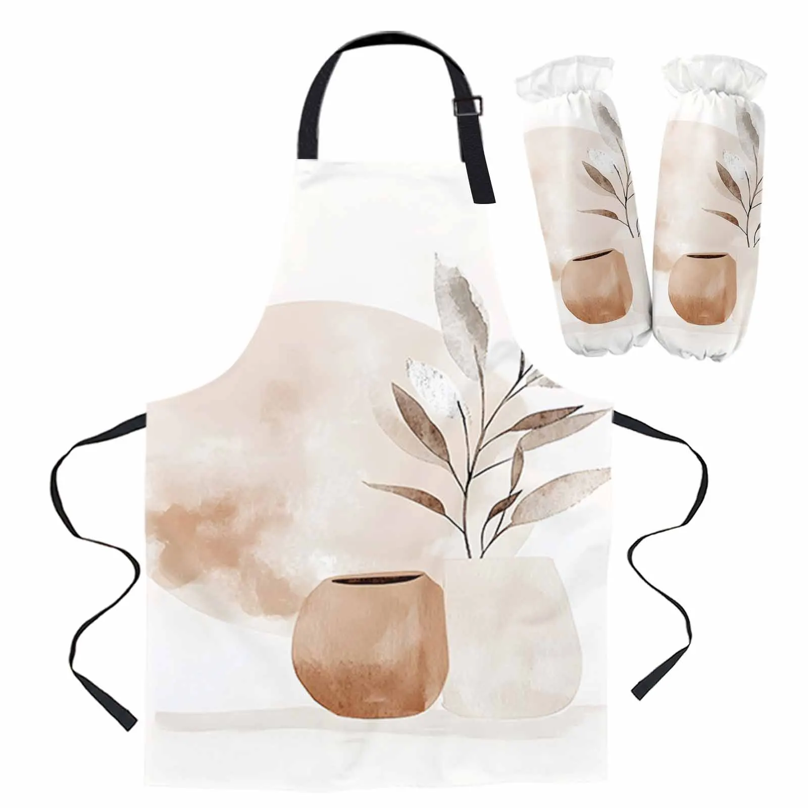 

Богемный художественный фартук с цветными блоками, нарукавные перчатки для духовки, подушечки для приготовления пищи, выпечки, кухонные фартуки для женщин и детей