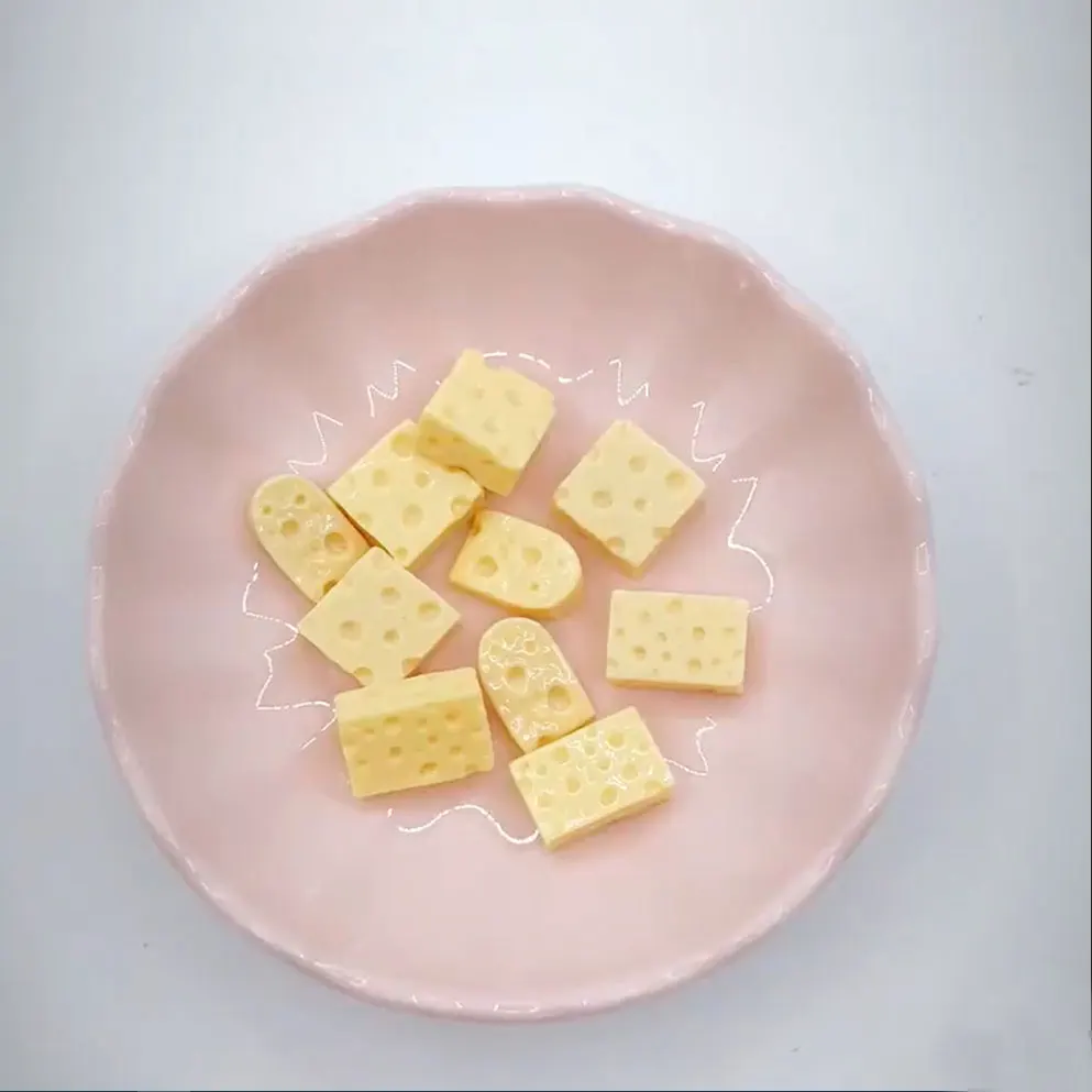 10PCS Mini Cheese Miniature Breakfast Pretend Play Kitchen Small Doll Food Toy Accessories Ornaments - Image 2
