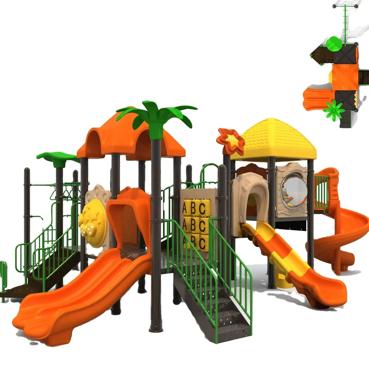 

Kids Play Area Indoor and Outdoor Playground Plastic Combination Slide Amusement Park Equipment Directly From Manufacturer
