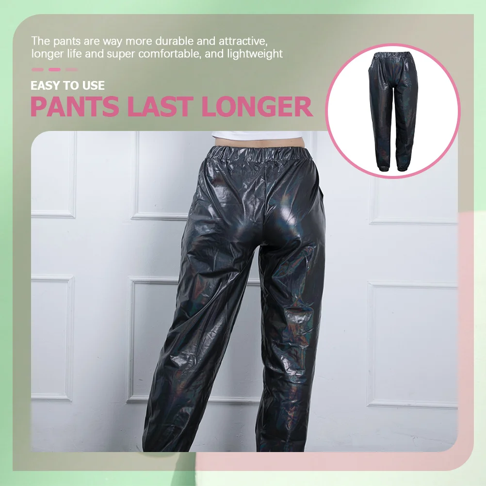 

Metallic Yoga Pants High Waist Stretchy Durable Lightweight for Indoor Outdoor Sports Disco Party Wear Disco Pants for Women