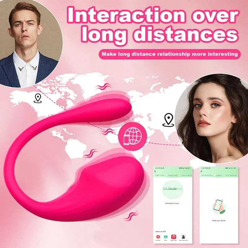 Wireless Control APP Bluetooth Vibrator G Spot Dildo Stimulator Vibrating Egg Clit Vibrating Panties Wearable Massager Sex Toys