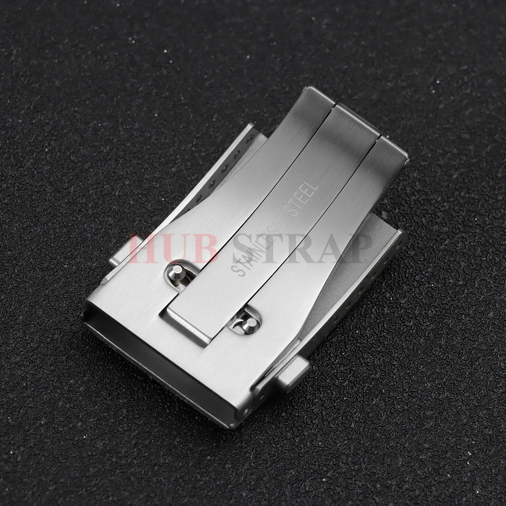16mm 18mm 20mm 22mm Watch Clasp Folding Buckle Solid Stainless Steel Men Women Watch Buckle for Silicone Watch Strap Accessories view 2