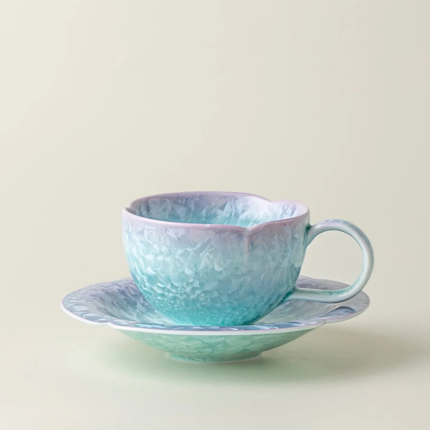 DSA kiln-made crystalline glaze coffee cup, women's personal ceramic afternoon tea cup, water cup, high-value breakfast cup