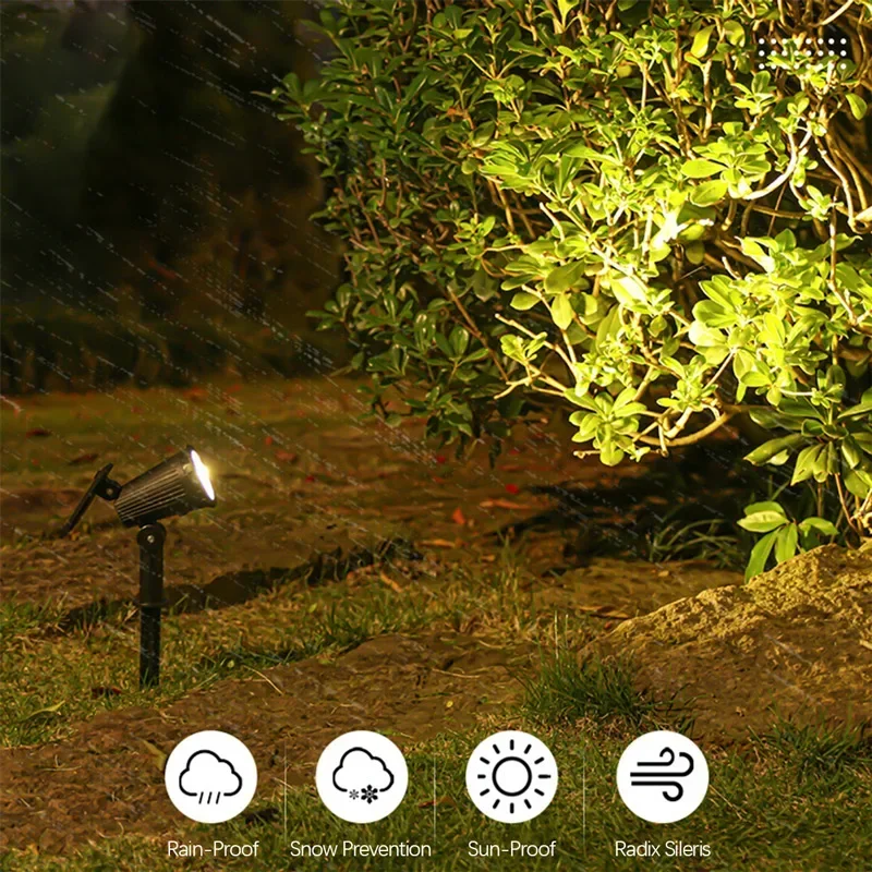 Powerful 9 LED Solar Spotlight for Outdoor Garden Landscape Lighting Waterproof Adjustable Solar Lights for Garden Lawn Yard