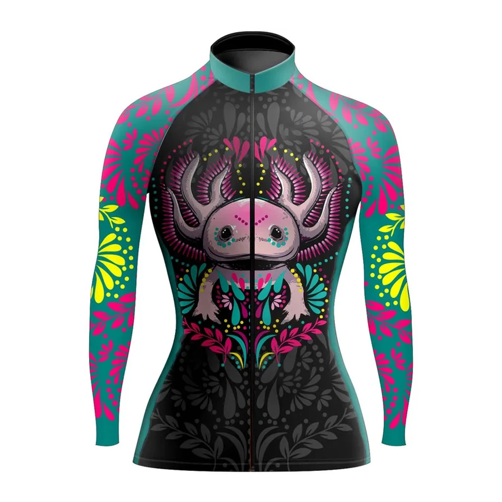 Mexico Women Long Sleeve Cycling Jersey Thin Or Winter Fleece Bike Contest Clothing MTB Maillot Ciclismo Mujeres