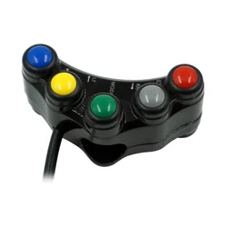 Universal 5 Button Array Motorcycle Switches Race Bikes Motorcross  22mm 7/8