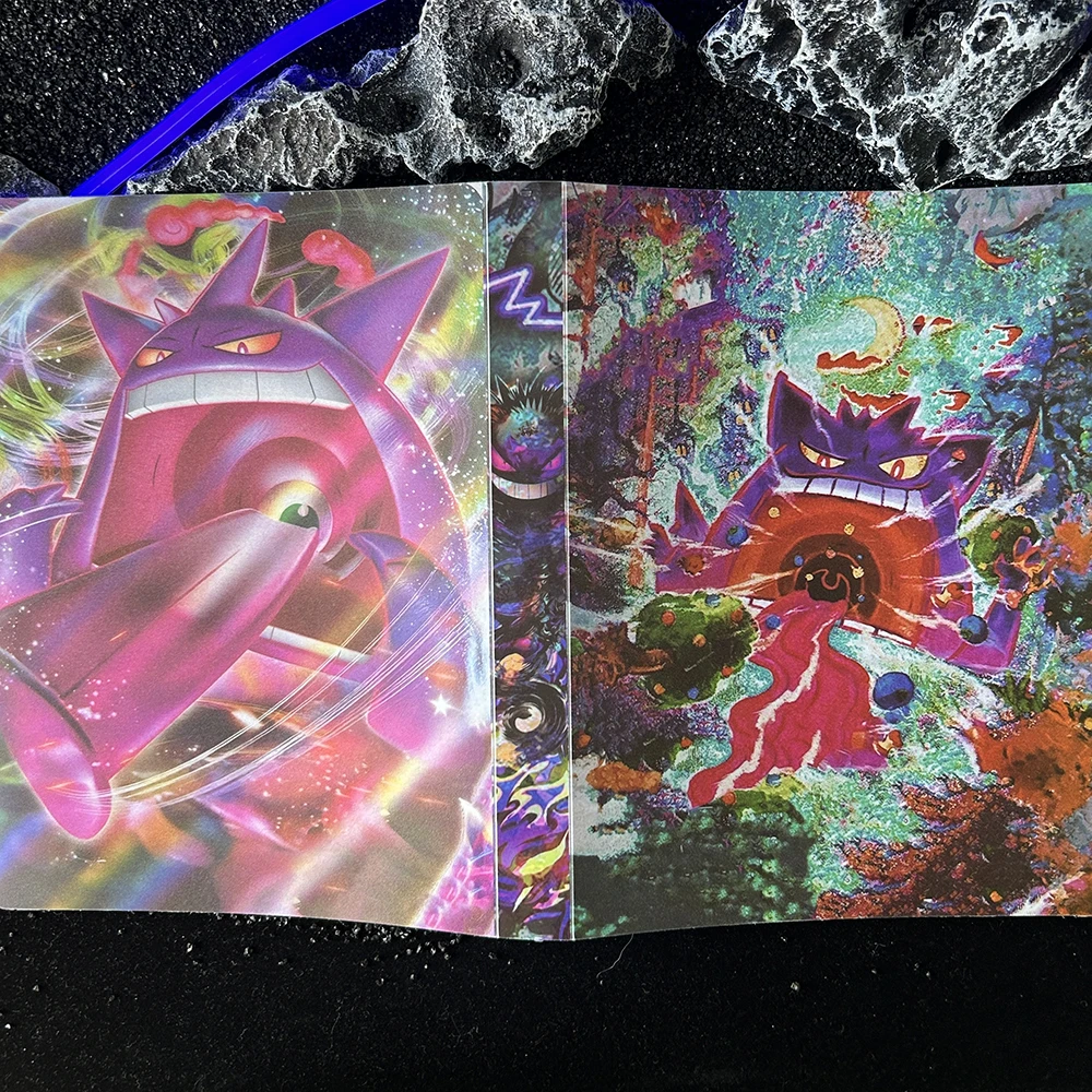 PTCG Gengar Accommodate 240 Cards Anime Card Collecte Album Card Matte Touch Shell Trading Card Collectors Storage Birthday Gift