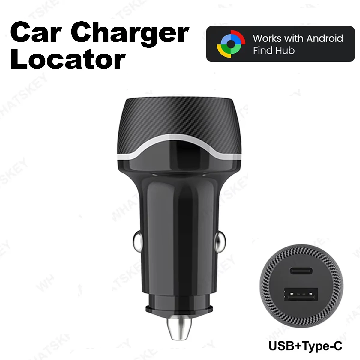 Universal Mini Car Charger GPS Locator Tracker Cigarette Lighter USB Type-C Find My ios Official App GPS Vehicle Tracke