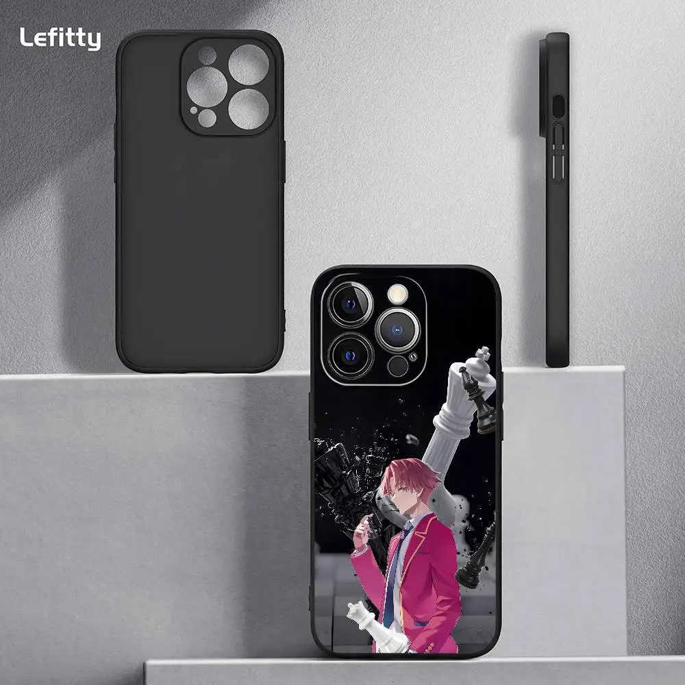 Cool Anime Clase C de la Elite Funda de teléfono para IPhone 16 15 14 13 Pro Max Plus Mini Funda suave esmerilada negra