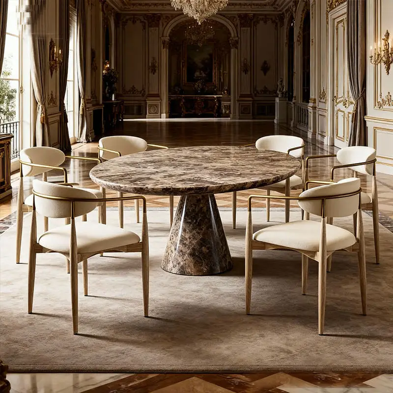 

&c Home Dining Furniture Set Modern Hotel Dining Table and Chairs Luxury Resort