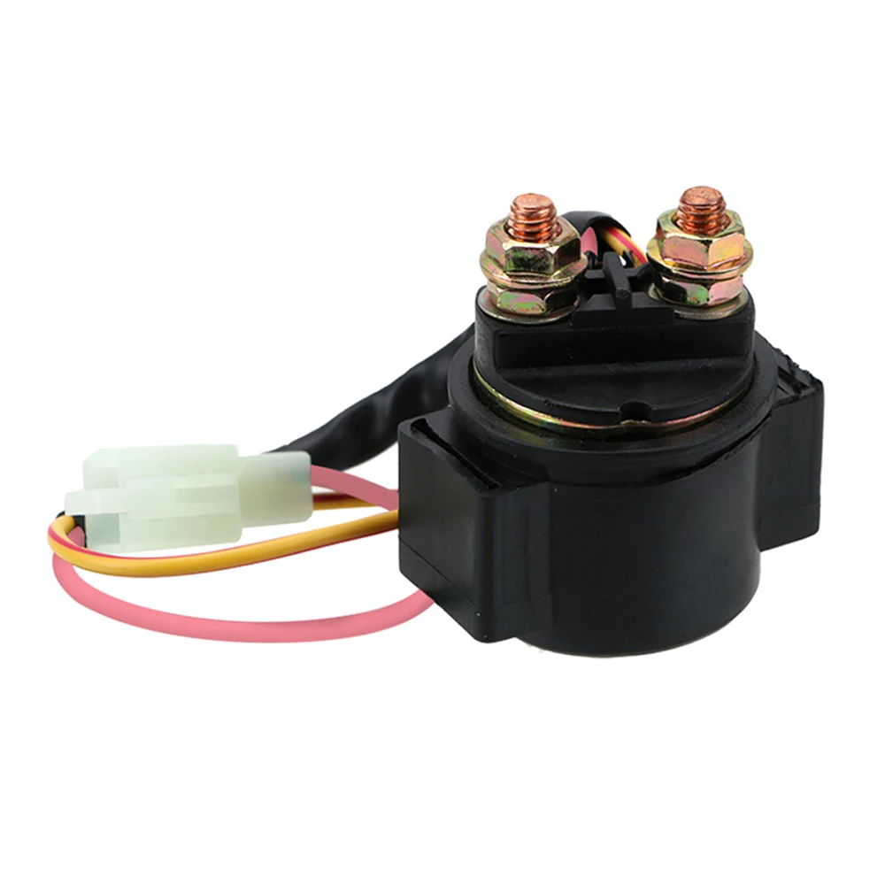 Relé de arranque de motocicleta piezas, 20W, 1 GY6-125, solenoide CG125, 12V, para Scooter ATV Karts, 2 pines, 2 cables para GY6 50cc 125cc 150cc