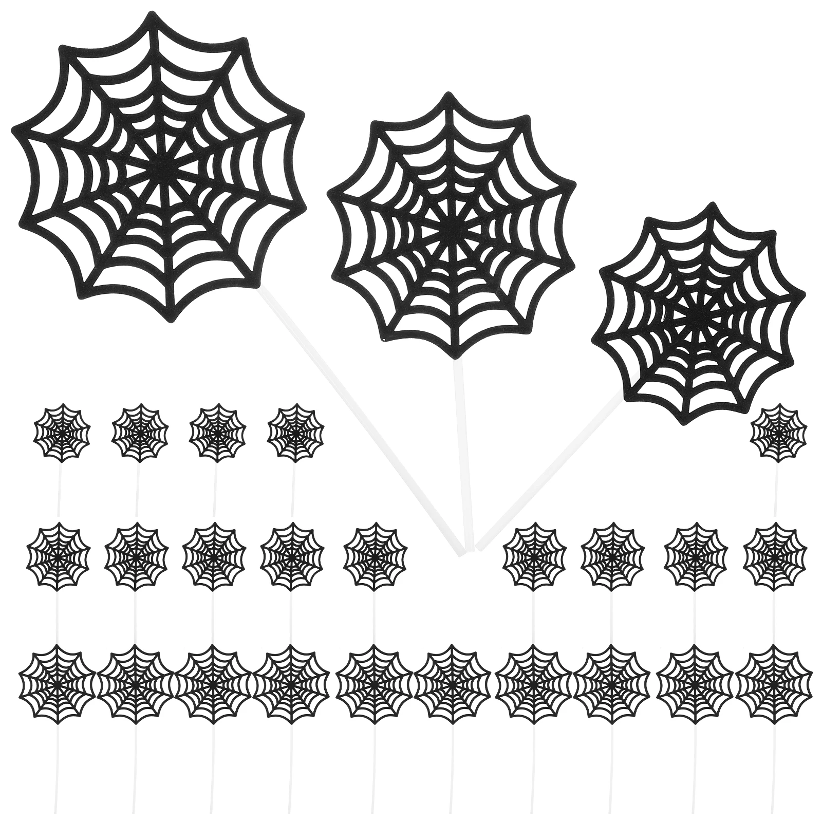 

12pcs Cake Toppers Black Paper Decor Birthday Wedding Party Cupcake Picks Crab Topper Child Fun Reusable