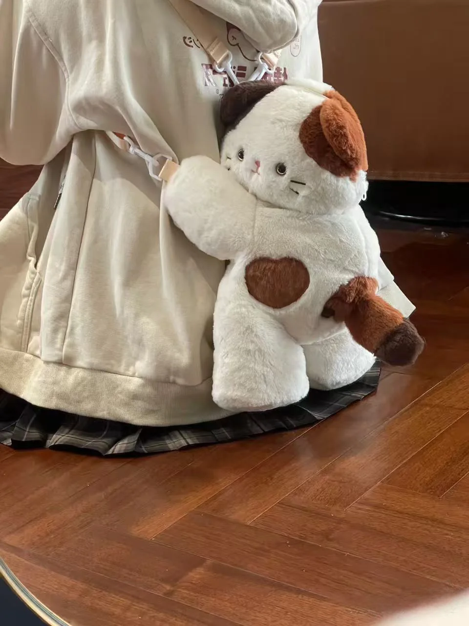 Nouveau mignon trois fleurs chat sac de fête en peluche poupée sac de messager chat poupée Jk Lolita sac à dos fille cadeau d'anniversaire